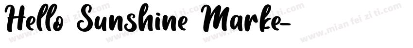 Hello Sunshine Marke字体转换